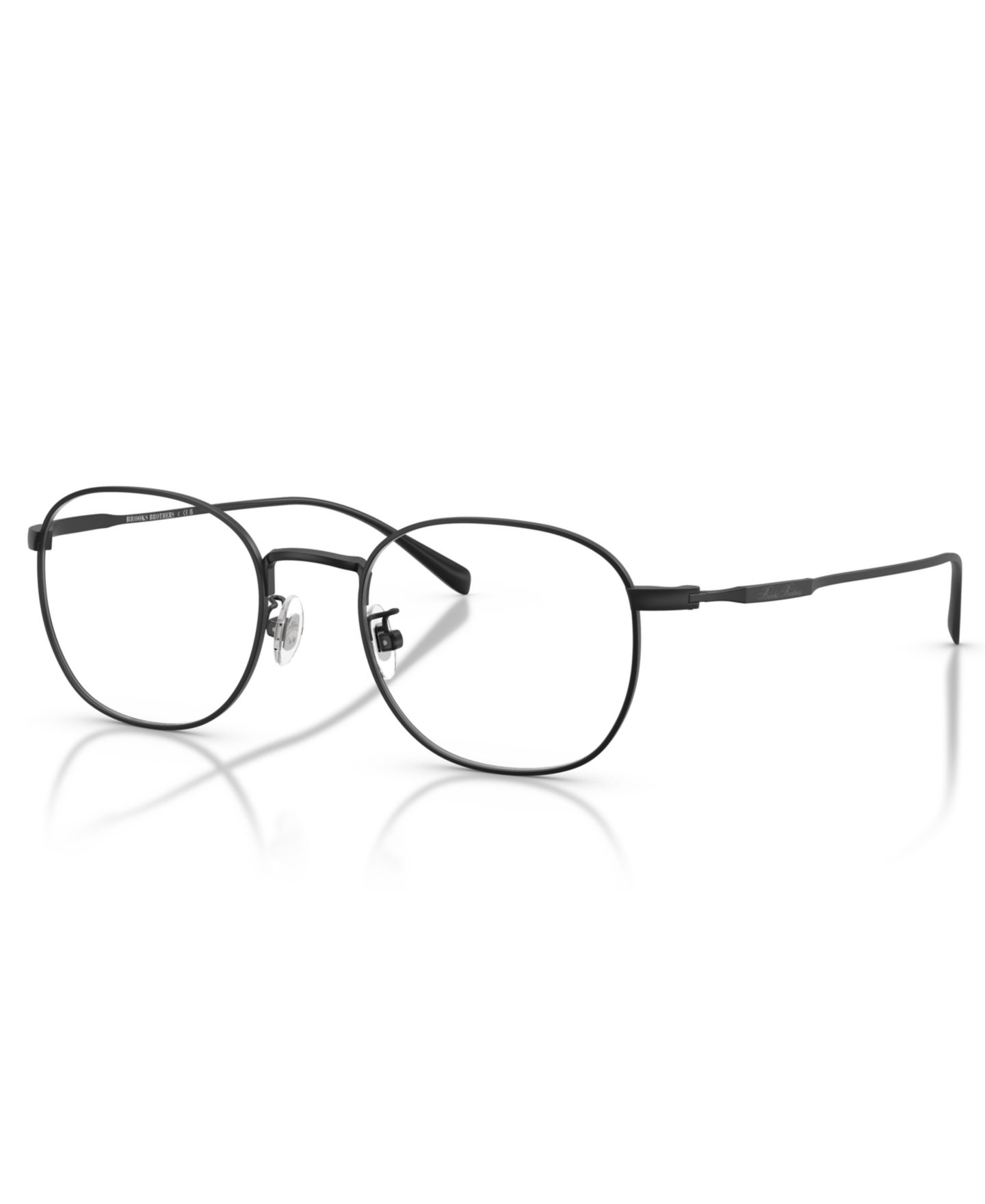 Мужские очки Brooks Brothers Man Round Titanium BB1131TD Eyeglasses, цвет: Чёрный — фото 1