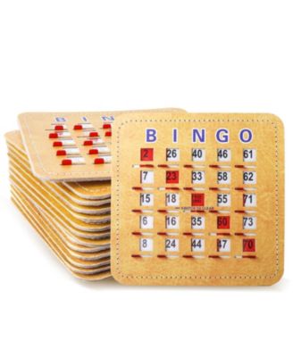 Shutter Bingo Cards, Easy-Read Large Print Bingo Cardboard with Sliding Windows (25-Pack)