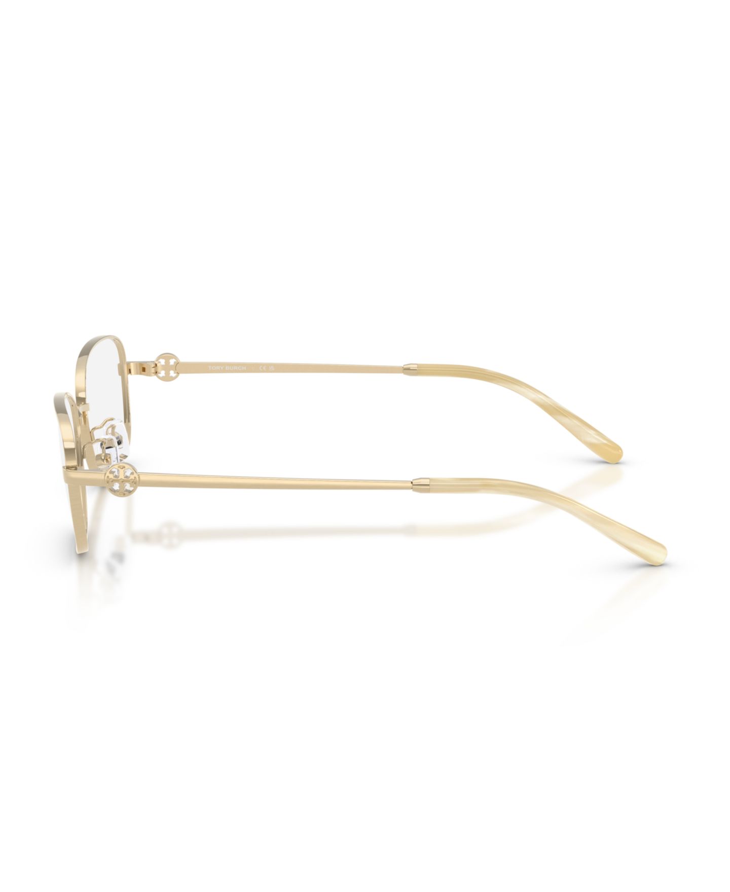Женские очки Tory Burch Woman Rectangle Metal TY1098 Eyeglasses, цвет: Светлый золотой — фото 4