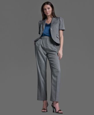 Women's High-Rise Pinstripe Wide-Leg Pants