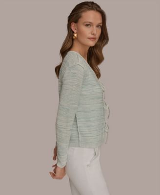 Women's V-Neck Tie-Front Cardigan