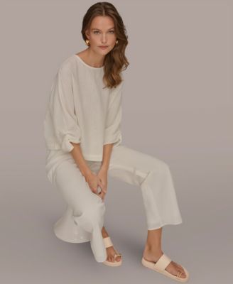 Women's Boat Neck Cotton Blouse