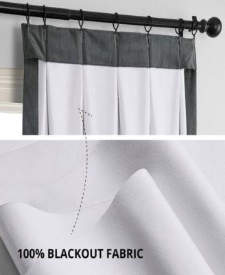 French Pleat Signature Velvet Blackout Curtain