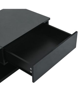  Modernist Glass-Wood Center Table