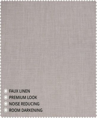 French Pleat Textured Faux Linen Room Darkening Curtain