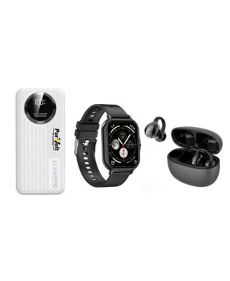 Ultimate Mobile Essentials Bundle – Smart Watch, 10,000mAh Power Bank & True Wireless Earbuds