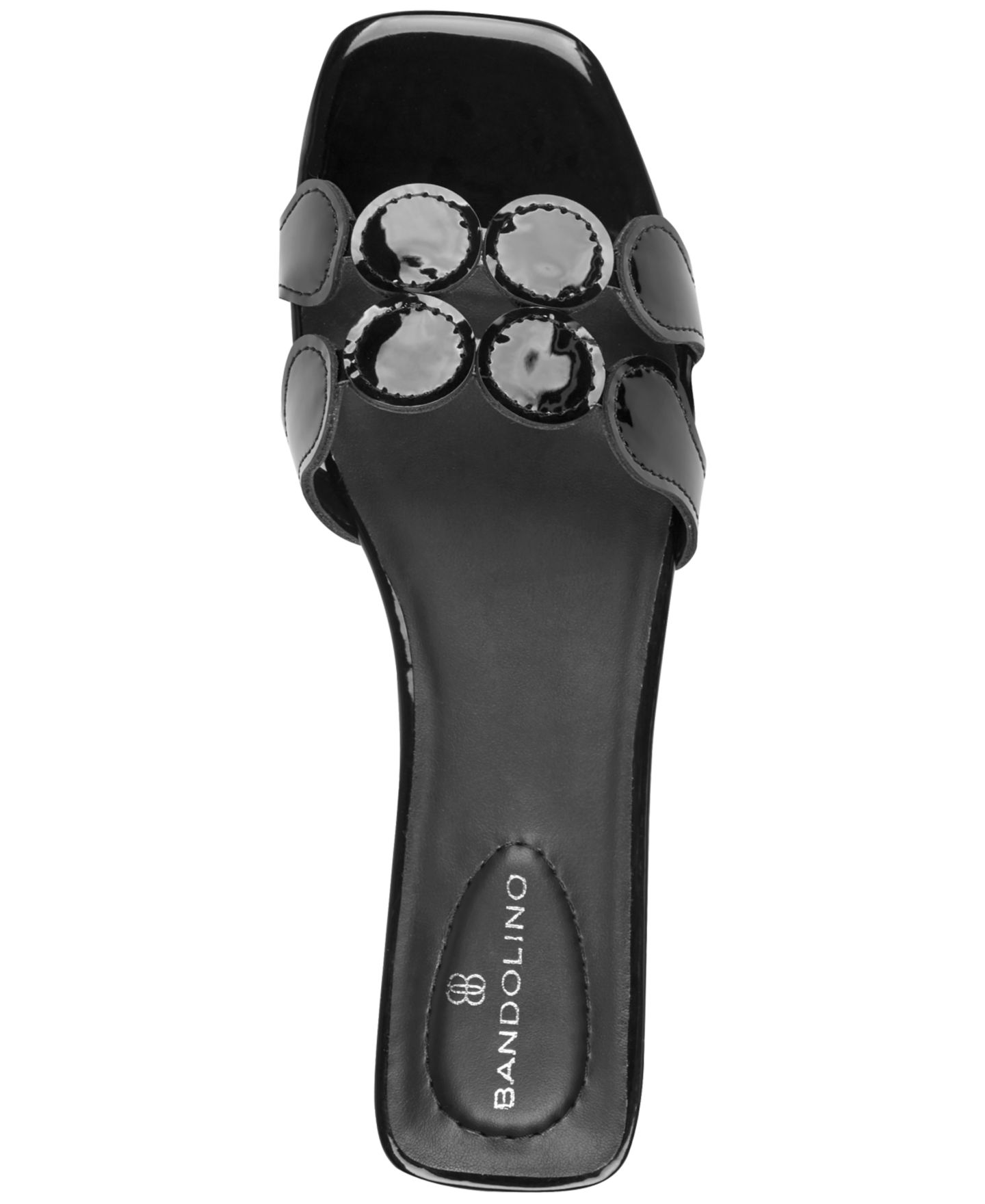 Женские сандалии Bandolino Mayla Slip On Flat, цвет: Чёрный лаковый — фото 4