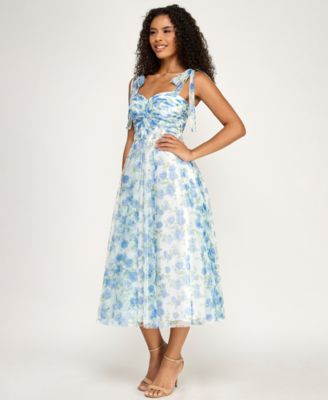 Junior's Floral Midi Dress