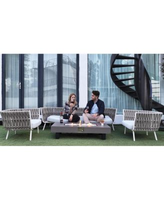 54" Propane Fire Pit Table w/ Rain Cover, 50,000 BTU Rectangular Heater