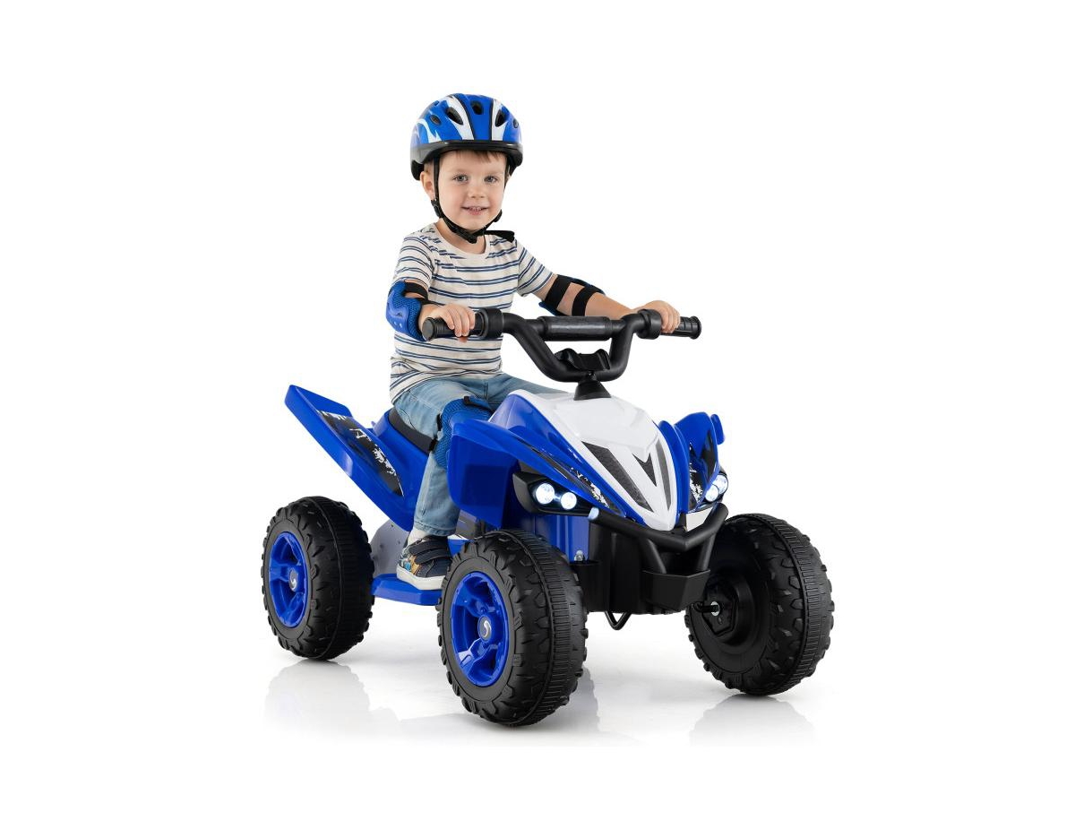 Slickblue 12V Kids Ride On Atv 4-Wheeler Quad with Led Lights & 7 Mph