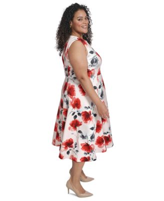 Plus Size Sleeveless Fit & Flare Dress