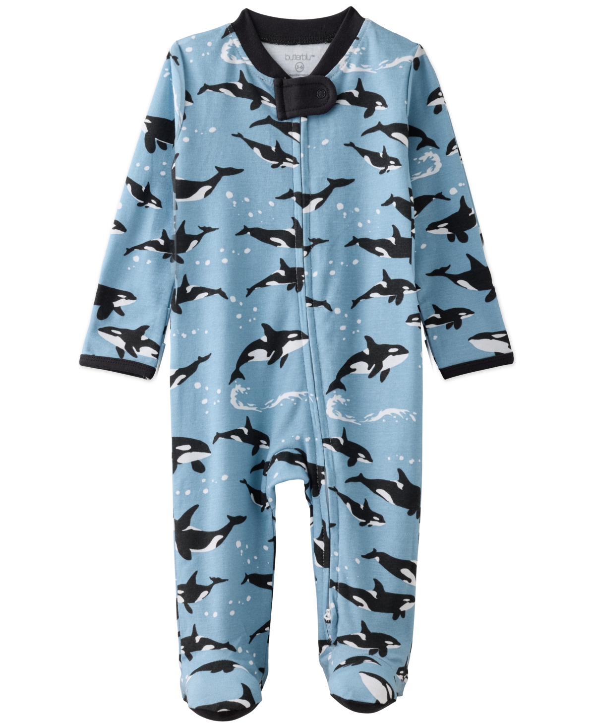 Butterblu Baby Boys' And Baby Girl's Scout 2-way Zip Footed Coveralls In Orkids