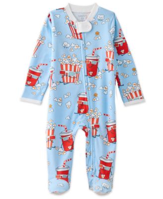 Baby Boys Scout 2-Way Zip Footed Organic Cotton Sleep and Play Coveralls