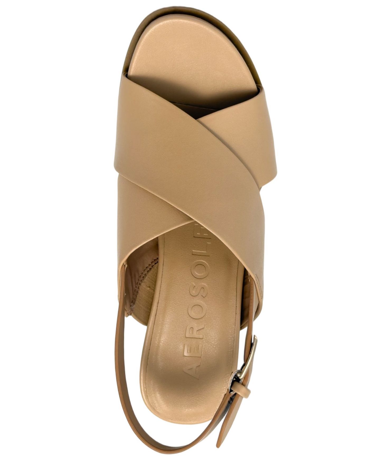 Женские сандалии Aerosoles Dayonara Open Toe Wedge, цвет: Бежевый бисквитный — фото 4