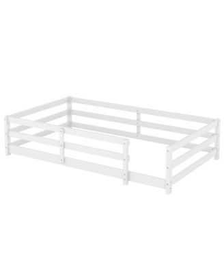 Streamdale Twin Size Montessori Floor Bed with Fence