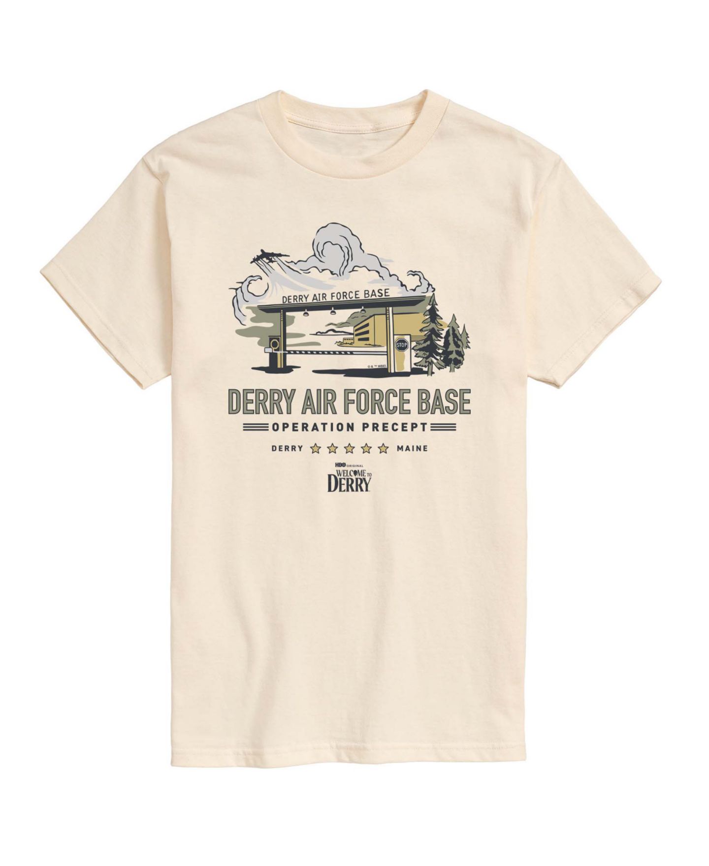 Мужская футболка AIRWAVES Welcome to Derry Air Force Short-Sleeve Graphic, цвет: Кремовый — фото 1