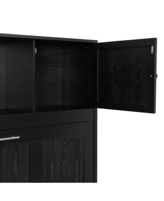 Queen Size Murphy Bed with Storage Cabinets