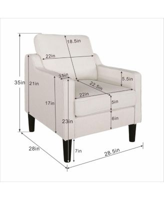 Living Room Accent Chair - Soft Chenille Comfy Arm Chair