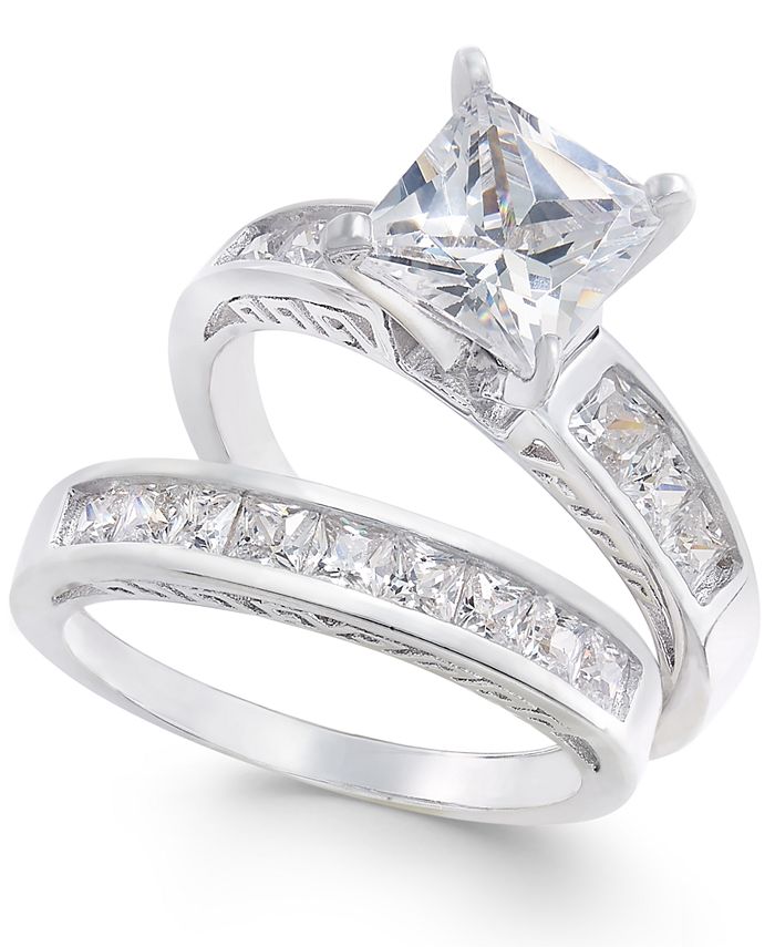 Macy's cz hotsell wedding sets