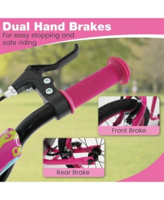 Youth Scooter with Adjustable Handlebar and 16/14-Inch Inflatable Wheels