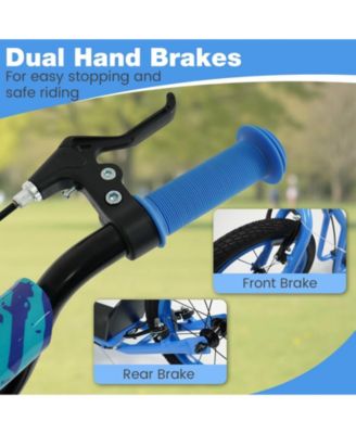 Youth Scooter with Adjustable Handlebar and 16/14-Inch Inflatable Wheels