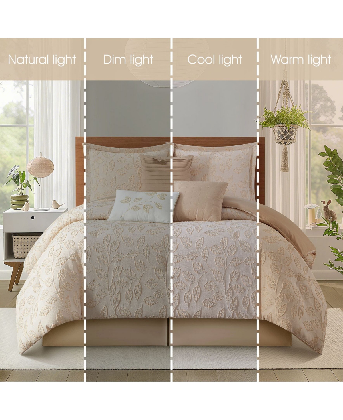 Stratford Park Kyrla Leaves 7-Pc. Comforter Set