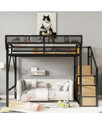 Loft Bed with Stairs & Storage