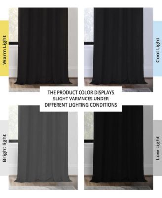 Warm Black Grommet Signature Velvet Blackout Curtain