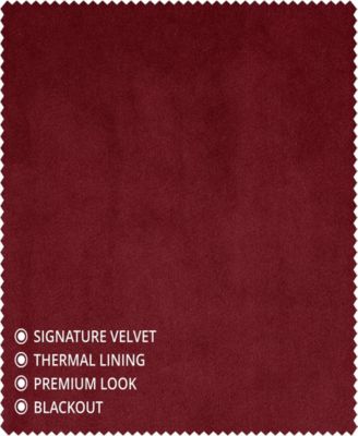 Burgundy Signature Extra Wide Velvet Blackout Curtain