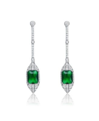 Dazzling White Gold Plated Cubic Zirconia Statement Earrings
