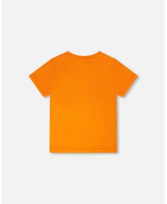 Toddler Boys Cotton Jersey T-Shirt with Bmx Print Orange - Toddler|Child