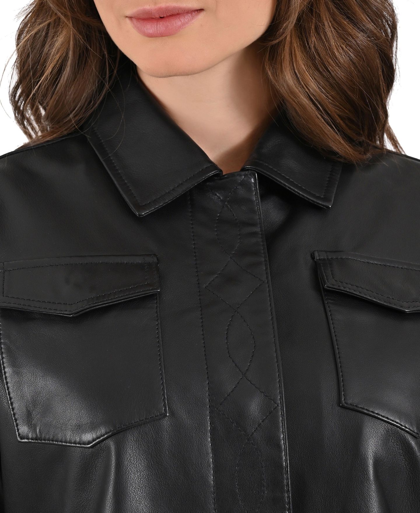 Женская куртка Frye Lamb Leather, цвет: Чёрный — фото 5
