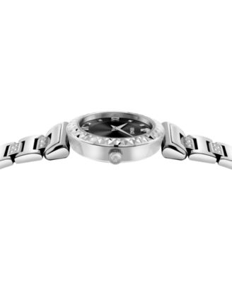 Women's Mini Vanity Silver Stainless Steel Bracelet Watch, 27mm