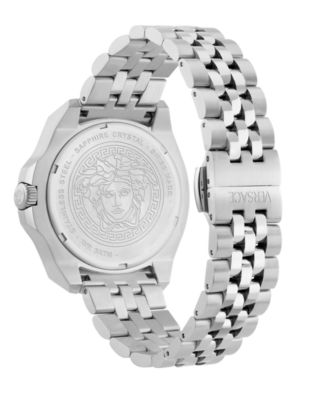 Men's Luxury Silver Stainless Steel Bracelet Watch, 42mm