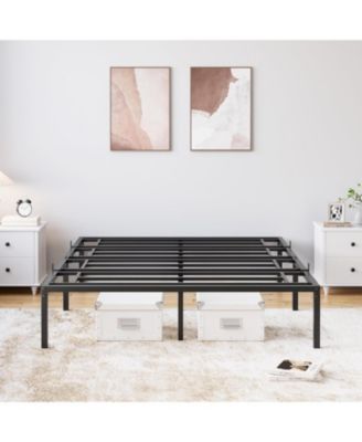 16 Inch Bed Frame No Box Spring Needed, Heavy Duty Metal Platform Bed Frame Size for Bedroom Easy Assembly, Noise Free