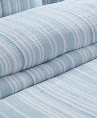 Home Boracay Stripe Muslin Textured 2-Pc. Comforter Set, Twin