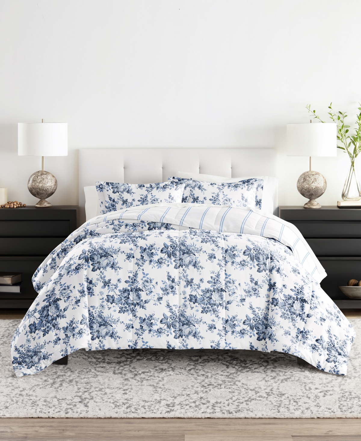 ienjoy Home Bedding Bundle Patterned 7-Piece Comforter Set