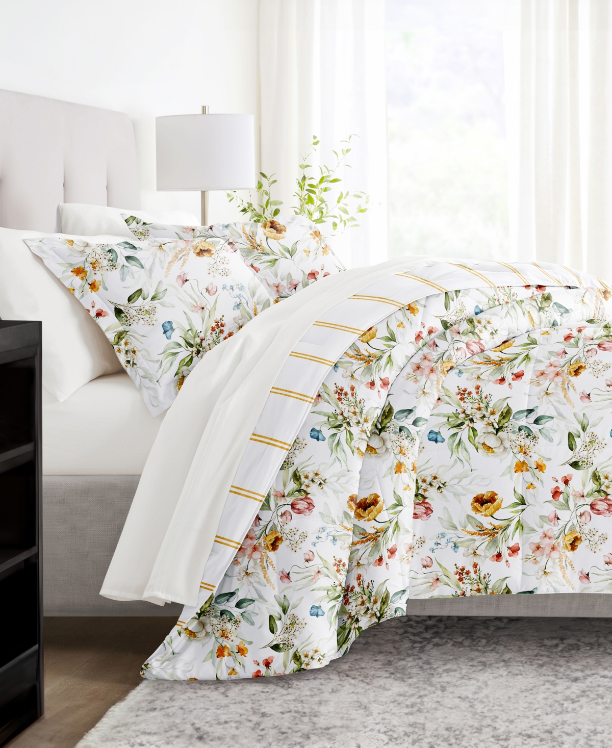 ienjoy Home Bedding Bundle Patterned 5-Piece Comforter Set