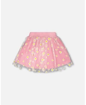 Toddler Girls Mesh and Crinkle Jersey Skirt