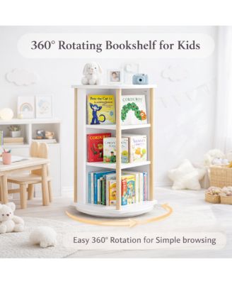 360° Rotating Bookshelf & Activity Center for Kids