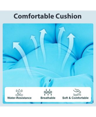 Streamdale Outdoor garden rattan egg swing chair hanging chair PE hanging chair