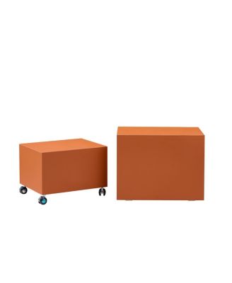 Streamdale Modern MDF Saddle Leather Table - Two Compact Sizes