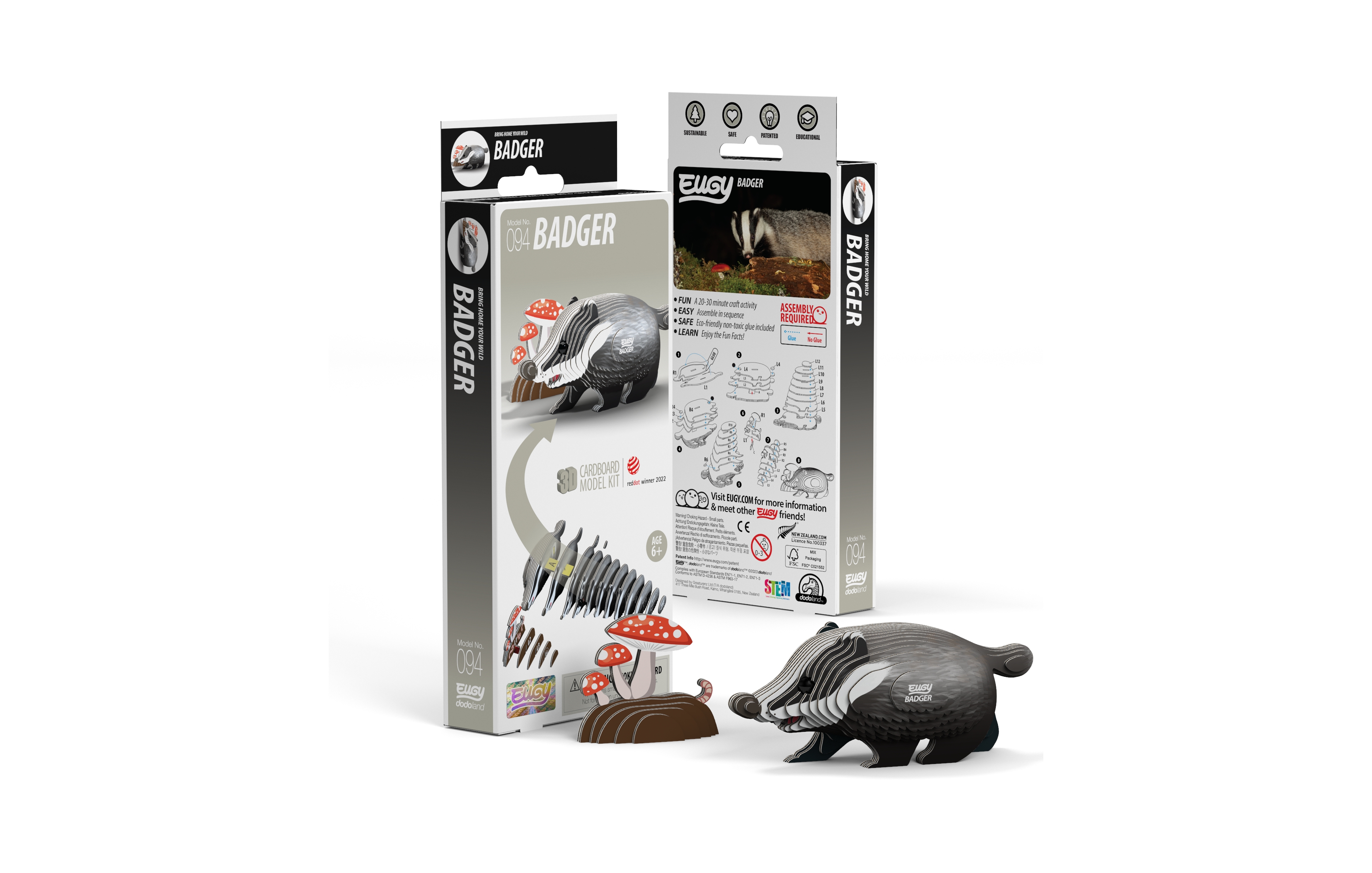 Eugy Badger 3D Puzzle