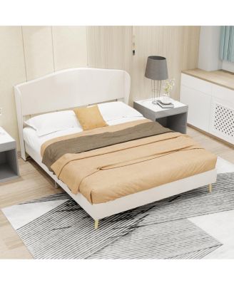 Velvet Upholstered Bed - Full Size, Luxury & Comfort