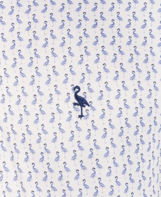 Men's Flamingos Printed Performance Polo Shirts