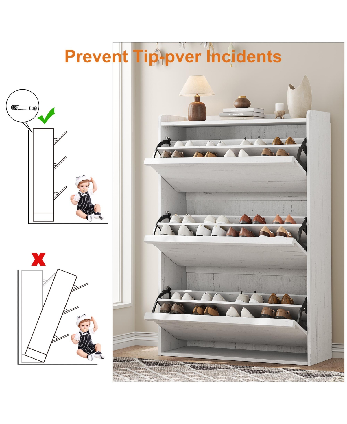 gaomon Freestanding Shoe Cabinet