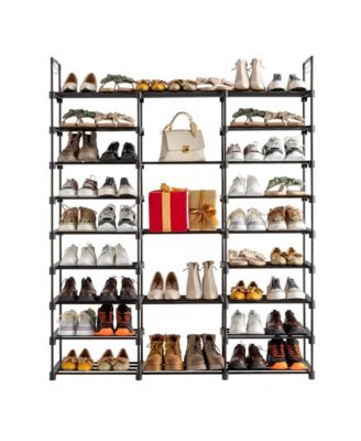 9-Tier Stackable Shoe Rack - Holds 50 Pairs Closet/Garage/Entryway Storage Organizer