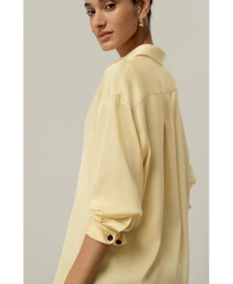 Women's Stretch Double Georgette Oversized Shirt