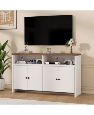 Farmhouse Buffet Sideboard Cabinet with Storage, Coffee Bar with Doors and Adjustable Shelves