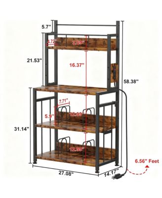 Large Capacity Vinyl Record Stand, 4-Tier Design, Multi-Function, Stable, Easy Assembly